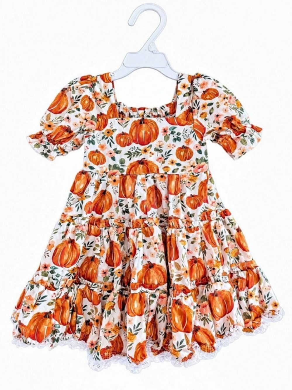 Precious Treasures Pumpkin Print Girls Size 2/3T Like New